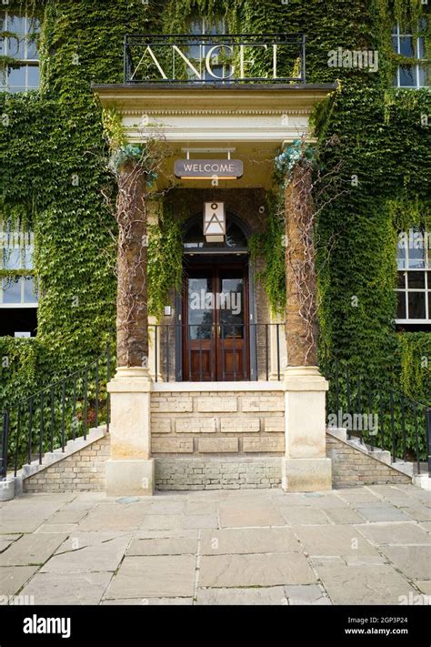 The Angel Hotel Entrance At Bury St Edmunds Suffolk Stock Photo Alamy