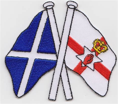 Flags Scotland And Northern Ireland Red Hand Of Ulster Friendship