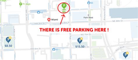 2023 Map of Free Parking in Miami, FL - SpotAngels