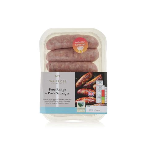 Waitrose No 1 Free Range Pork Sausages 400g Waitrose UAE Partners