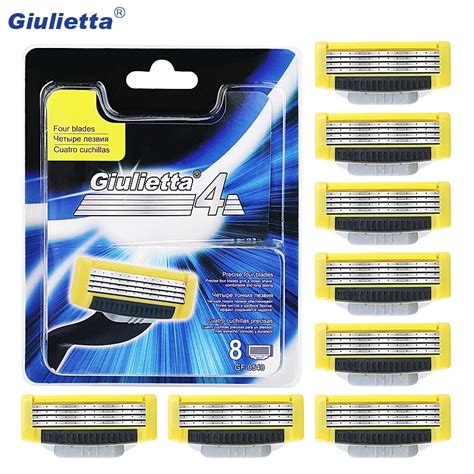 8pcs 4 Layers Men's Shaving Razor Blades Body Face Sharp Shaving Razors Safety 8 Blades For Face ...