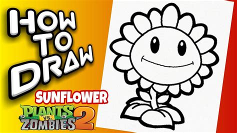 How To Draw A Sunflower From Plants Vs Zombies