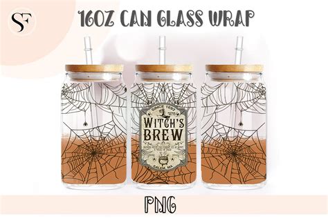 Witchs Brew 16oz Libbey Glass Can Wrap Graphic By SoFancy Creative