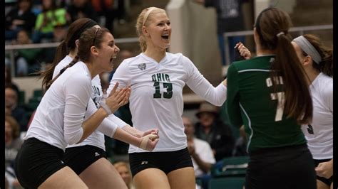 Ohio Volleyball Bobcats Sweep Central Michigan Earn Outright Mac