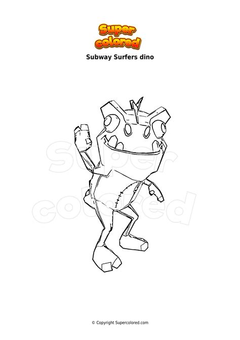 Dibujo Para Colorear Subway Surfers Dino Supercolored