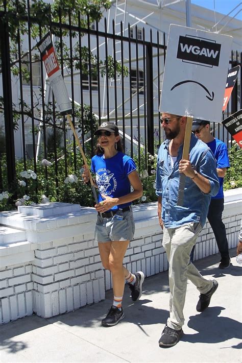 JUSTINE BATEMAN Supports SAG Strike at Netflix in Hollywood 07/14/2023 ...