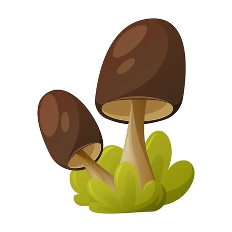 Premium Vector Mushrooms In The Grass Cartoon Vector Illustration