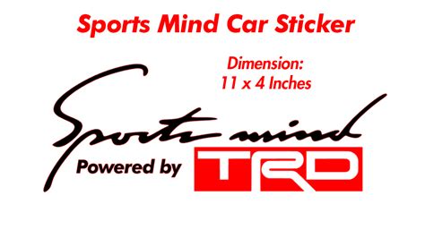 Toyota TRD Sports Mind Car Vinyl Sticker Lazada PH