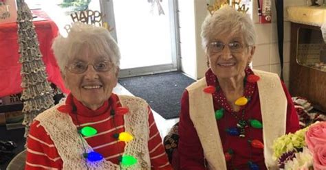 Twins Sisters Celebrate Their 100th Birthday With Each Together Gave