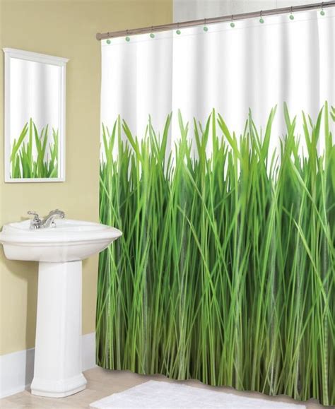 Eco Deals Green Grass Zen Garden Peva Shower Curtains Eco Friend