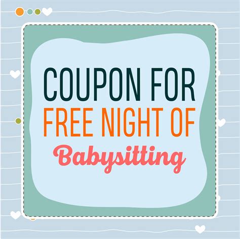 Babysitting Voucher Template 10 Free Pdf Printables Printablee