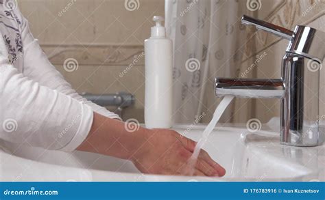 Prevention Coronavirus COVID-19 . Hand Washing. the Child Washes His ...