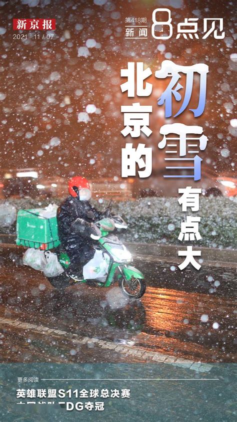 新闻8点见丨北京初雪来袭，这场雪有点早，也有点大居民