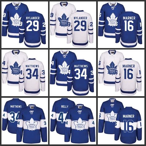 2017 Toronto Maple Leafs Hockey Jerseys #16 Mitchell Marner #29 William ...