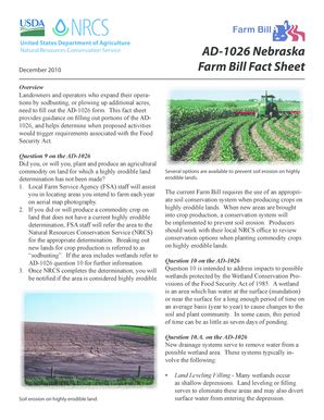 Fillable Online Nrcs Usda AD 1026 Nebraska Farm Bill Fact Sheet Nrcs