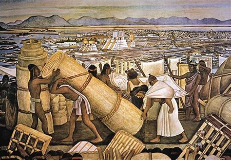 Tenochtitlan Mexico City Nthe Great City Of Tenochtitlan Detail From