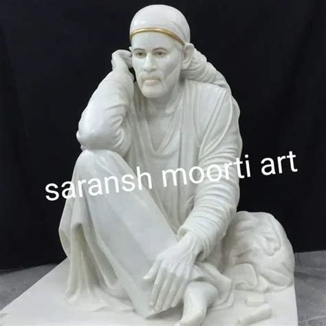 White Plain Marble Sai Baba Statue For Worship At Rs 90000 In Jaipur