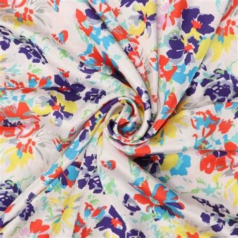 Japan Satin Digital Printed Fabric Floral Multicolour At Rs Meter