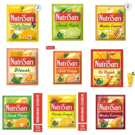 Jual Nutrisari Sachet All Varian 15 Gram Isi 10 Pcs JERUK PERAS Di