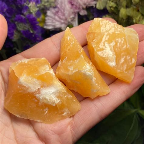 Orange Calcite Crystal Raw Orange Calcite Orange Calcite Stone Rough