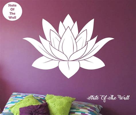 Lotus Flower Wall Decal Vinyl Sticker Art Decor Bedroom Design Mural