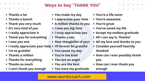 Thank You Synonym 41 Power Ways To Say THANK YOU My 42 OFF