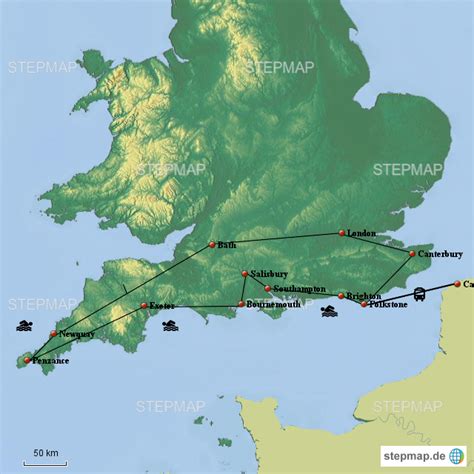 Stepmap S Dengland Landkarte F R Gro Britannien