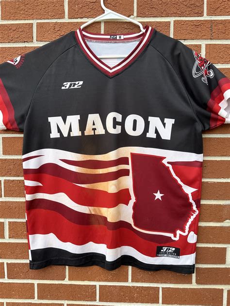 Macon Bacon Game Worn Black Jersey 2 Size M