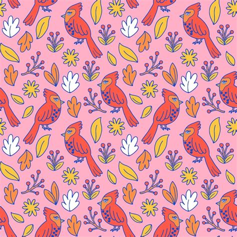 Free Vector Hand Drawn Bird Pattern