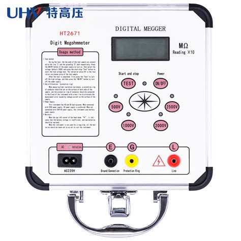 Ht High Voltage Insulation Resistance Tester Ohm Meter Digital