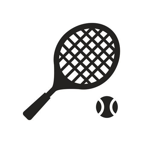 Tennis Racket Icon Illustration Sport Glyph Design Vector 8176453