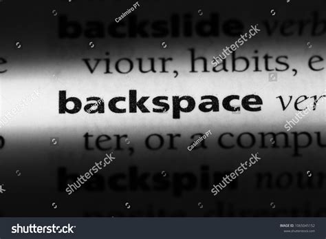 Backspace Word Dictionary Backspace Concept Stock Photo 1065045152 | Shutterstock