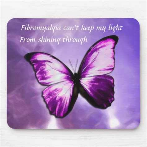 Fibromyalgia Purple Butterfly Mouse Pad Zazzle
