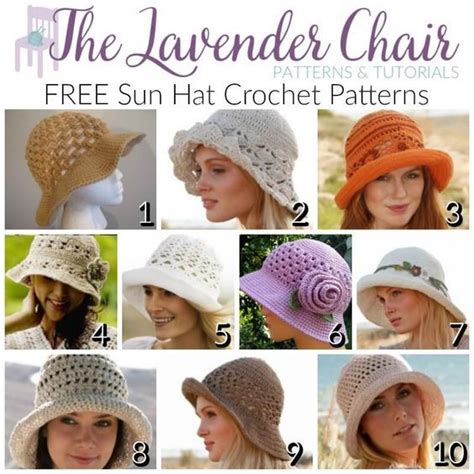 Free Sun Hat Crochet Patterns The Lavender Chair Crochet Sun Hat Crochet Hats Crochet