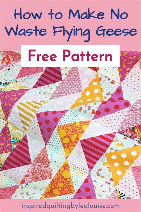 How To Make No Waste Flying Geese Inspired Quilting By Lea Louise