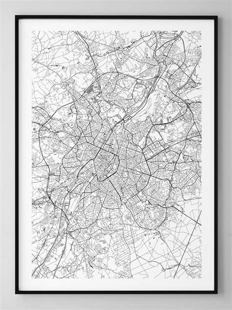 Brussels Map Poster Milly Studio