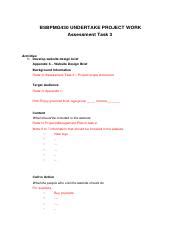 Bsbpmg Task Guidelines Pdf Bsbpmg Undertake Project Work