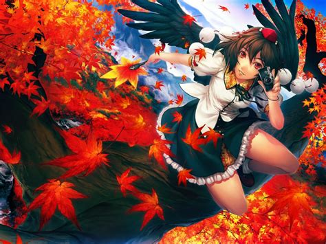 Brunette Women Women Outdoors Fantasy Girl Legs Manga Touhou