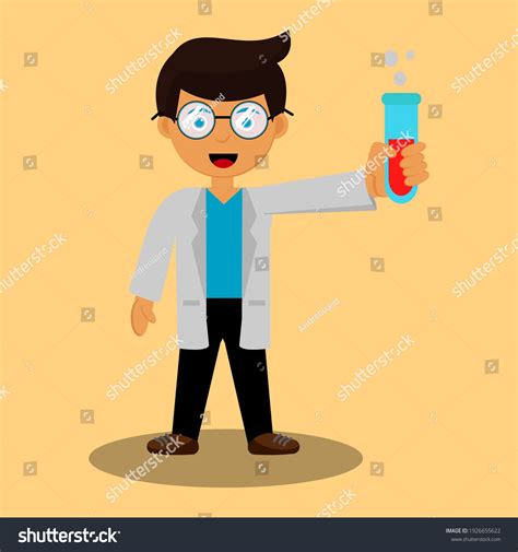 Laboratory Staff Retort Cartoon Vector Illustration Stock Vector ...