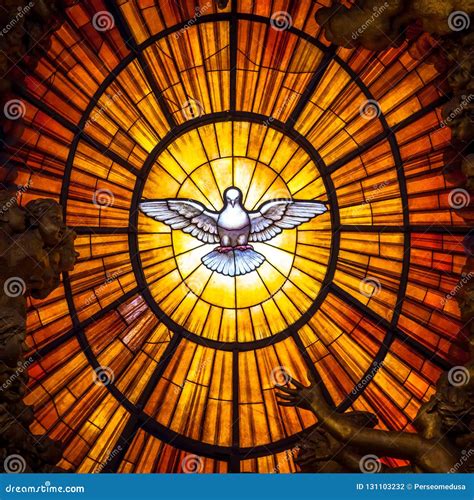 Dove Of The Holy Spirit Stained Glass Built By Gian Lorenzo Bernini In