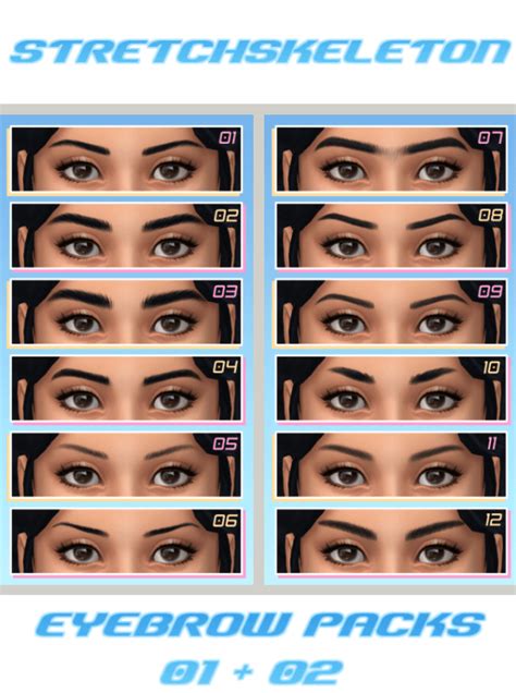 Eyebrows Set Sims Maxis Match Optionpole