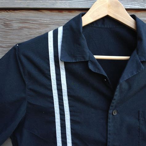 Mens Retro Style Racing Stripes Shirt Pinup Shirt Hot Rod Shirt