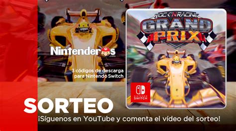 ¡sorteamos 3 Códigos De Rock N Racing Grand Prix Para Nintendo Switch