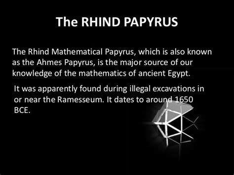 Rhind mathematical papyrus