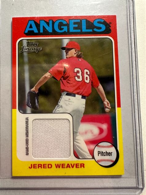 K33869 2011 Topps Lineage 75 Mini Relics Jwe Jered Weaver Ebay