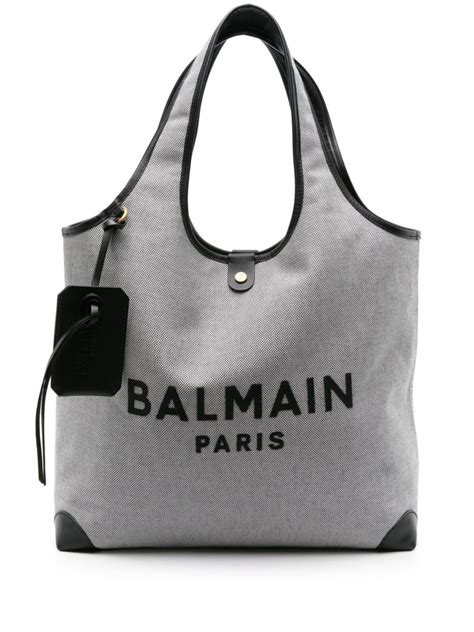 Balmain B Army Canvas Tote Bag Black Farfetch Hk