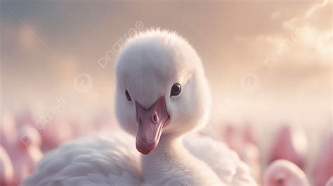 White Duck I Spy Wallpaper Background, Swan, Pink Fur, Cotton Candy ...