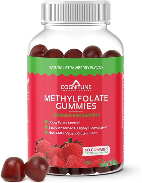 Cognitune Methylfolate Gummies High Potency Brain And Heart Health