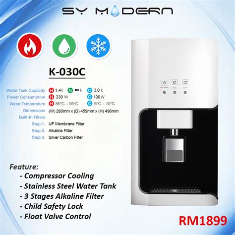 New Touchless Hot Warm Cold Indoor Tabletop Water Purifier K C Compressor Cooling Sy
