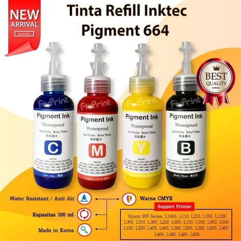 Jual Tinta Pigment Epson L1455 L110 L210 L350 L1300 Made In Korea